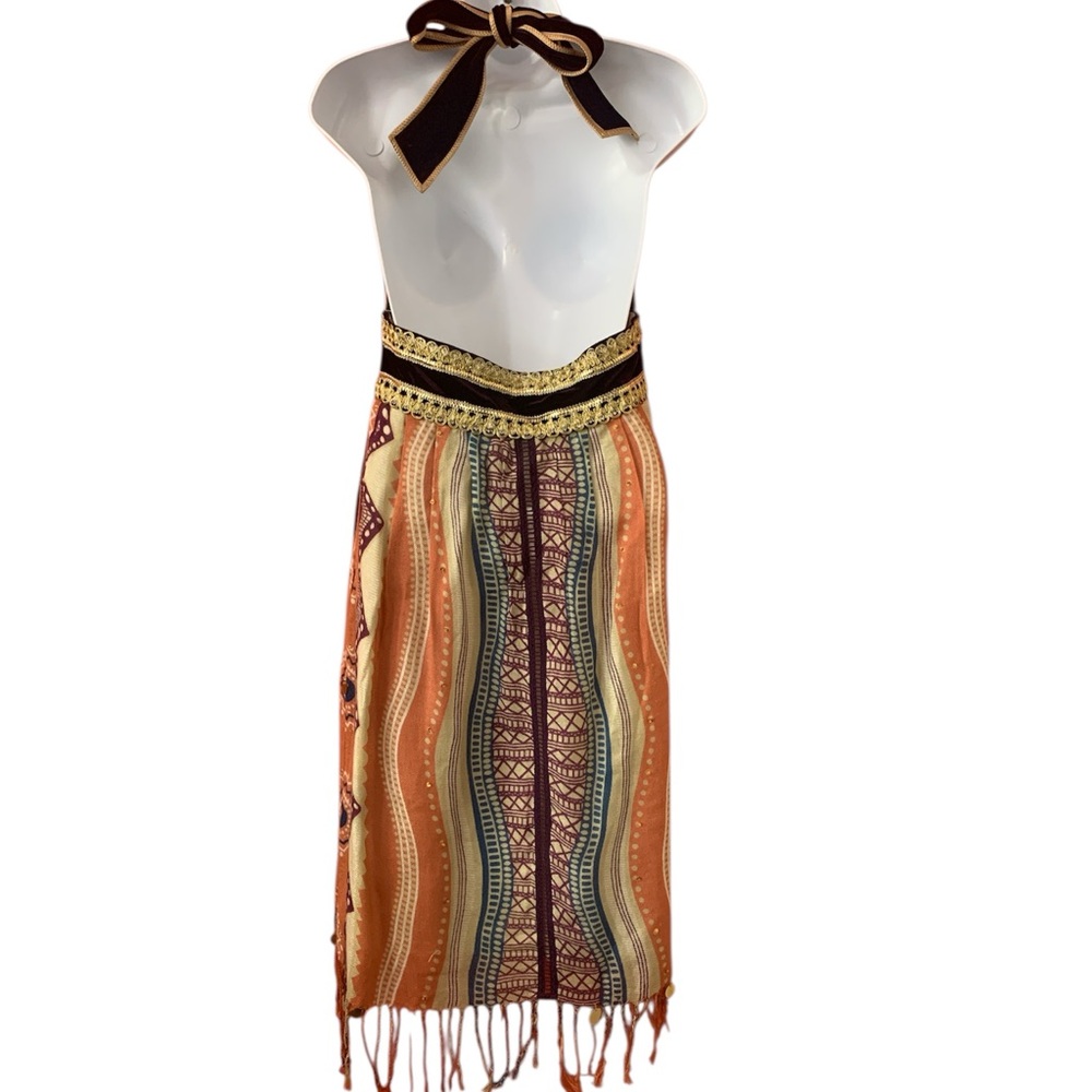 Bohemian Multicolor Halter Dress 10 - Picture 5 of 11